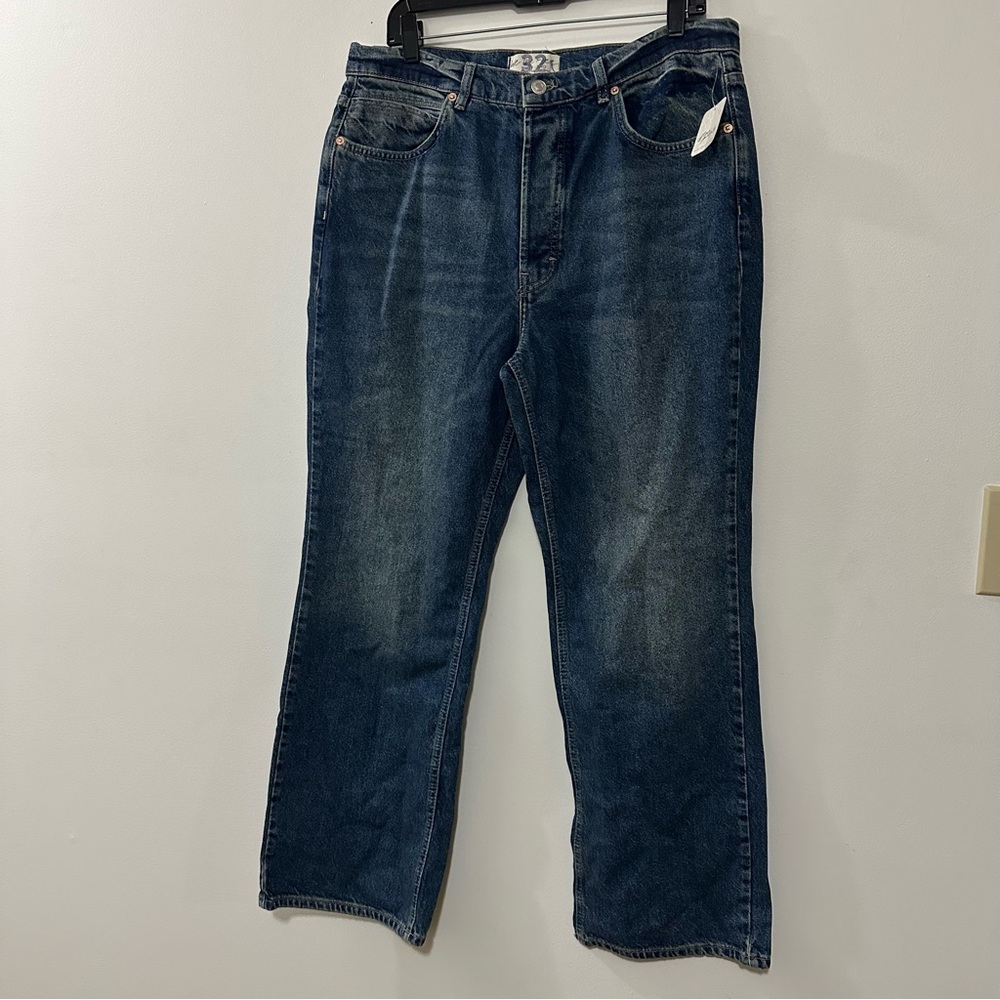 Free People We‎ The Free Women’s Jeans Dark Wash Button Fly Size 32 New